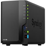 Synology Diskstation DS225+ NAS System, 2GHz Intel Celeron J4125, 4-Core, 2GB DDR4 RAM, Desktop, 2x 2,5"/3,5" Speicher, 2.5Gbit und 10Gbit LAN