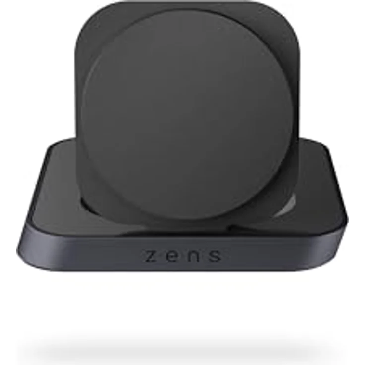 ZENS Magnetic Aluminium konvertibles kabelloses Ladegerät kompatibel mit MagSafe (15 Watt, Qi/MFi-zertifiziert, Netzteil mit Kabel inklusive) Schwarz – Bild 3