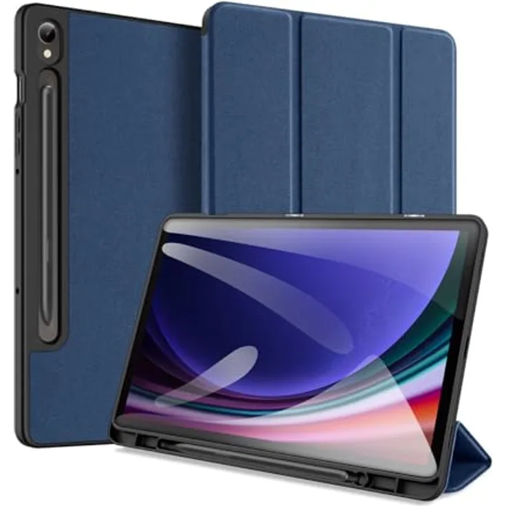 Dux Ducis Domo Smart Sleep Case Tablethülle kompatibel mit Samsung Galaxy Tab S9 FE Schutzhülle Blau