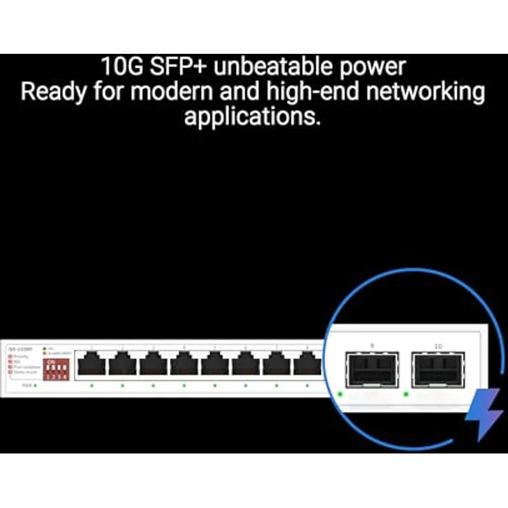 ASUS QG-U1080 8-Port 2.5G + 2-Port 10G SFP+ Switch, Netzwerk Switch mit Plug and Play, Weiss – Bild 3