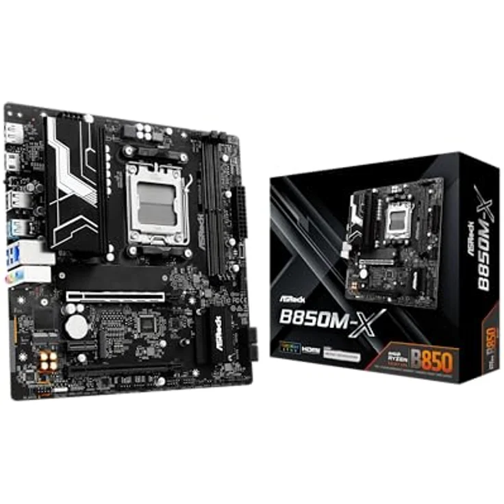 ASRock AMD AM5 B850M-X Mainboard, Robust und von idealer Qualität – Bild 1