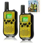 Bresser Junior Walkie Talkie, wiederaufladbares Funkgerät für Kinder, grün, hohe Reichweite bis 6 km, Freihand-Modus, 8 Kanäle, integrierte Taschenlampe