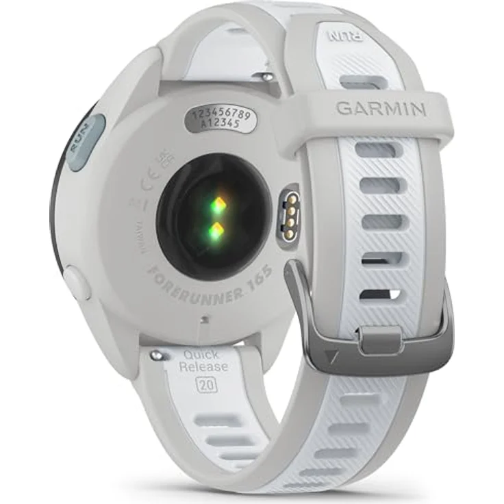 Garmin Forerunner 165 Musik, Lauf-Smartwatch, buntes AMOLED-Display, Trainingsmetriken und Wiederherstellungseinblicke, Musik am Handgelenk, Weißstein – Bild 4