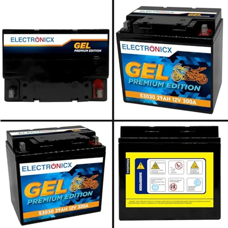 Electronicx Extreme Edition GEL Batterie 29Ah 12V, wartungsfrei, auslaufsicher, vibrationsfest für Motorrad, Roller und Quad – Bild 9