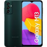 Samsung Galaxy M13 Smartphone Android Display 6,6 Zoll FHD+ TFT LCD Akku 5.000 mAh, Dreifachkamera, 4 GB, interner Speicher 128 GB, erweiterbar, grün  Exklusives Amazon