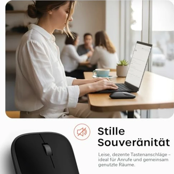 Satechi Slim EX Wireless Maus, kabellos, Dual Bluetooth, ergonomisch, schwarz – Bild 3