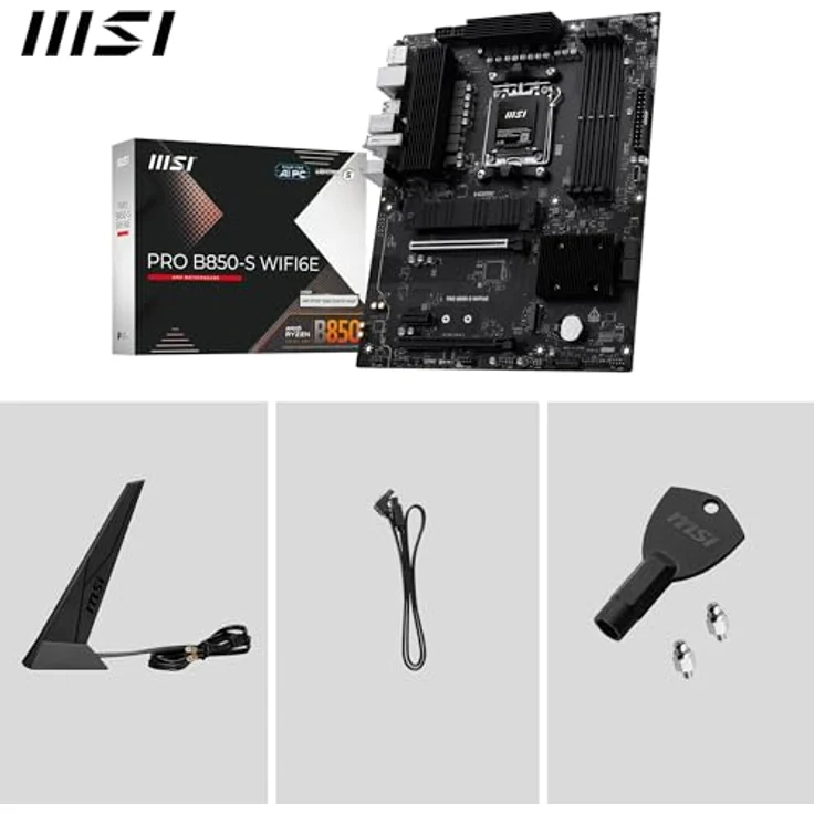MSI Pro B850-S Wifi6E, ATX Mainboard mit AM5 Sockel, bis zu 4 TB DDR5-RAM, integriertes WiFi 6E und umfangreiche Anschlussmöglichkeiten – Bild 7