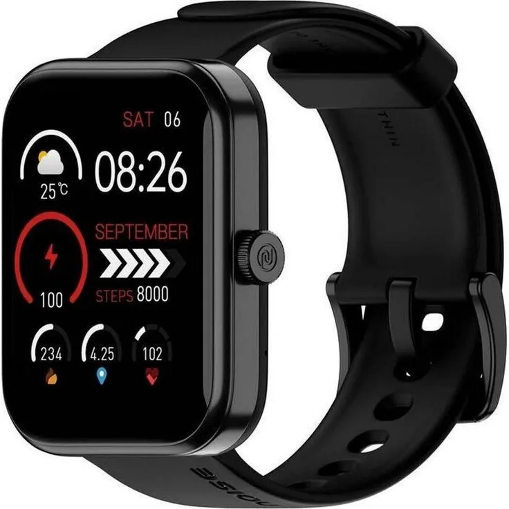 Noise Smartwatch Pulse 2 Max (Czarny), 1,85-Zoll-Display, Bluetooth 5.3, über 100 Sportmodi, bis zu 10 Tage Akkulaufzeit