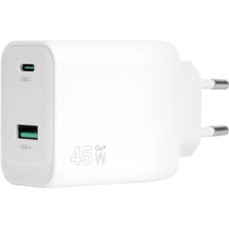 Vultech CC45-1C1A, Universelles Typ-C Ladegerät Weiß mit QC3.0, PD, PPS, 45W Quick Charge für gleichzeitiges Laden – Bild 3