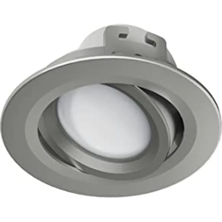 Hama WLAN LED-Einbauspot CCT, App-Steuerung, schwenkbar, Nickel, dimmbar, 120° Abstrahlwinkel