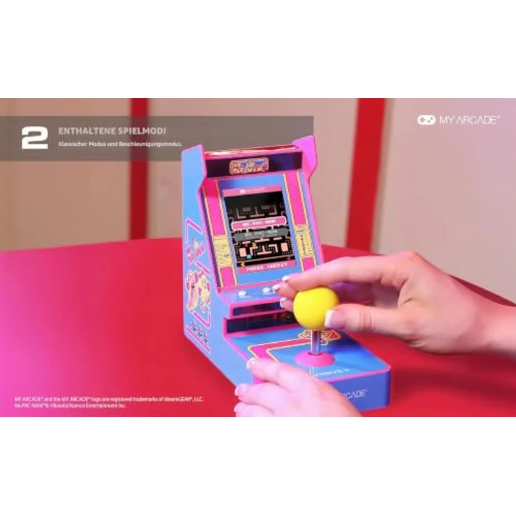 My Arcade JOYSTICK PLAYER 6.8" MS.PAC-MAN Retro Arcade-Konsole mit klassischem Gameplay und dediziertem Joystick – Bild 4