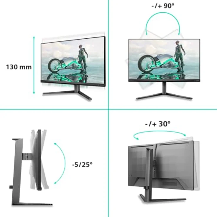 PHILIPS Evnia 27M2N3800A, 27 Zoll Ultra HD Gaming Monitor, 160 Hz, 0,5 ms MPRT, HDR400, G-Sync kompatibel, schwarz grau – Bild 5