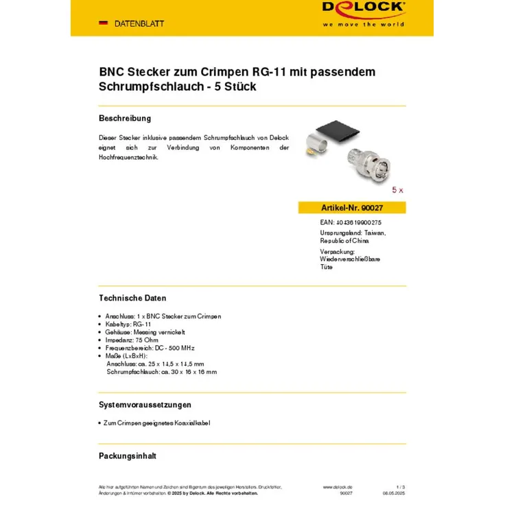 Delock 64085 USB 3.2 Gen 1-Hub, Adapter für 4K HDMI und VGA, schwarz