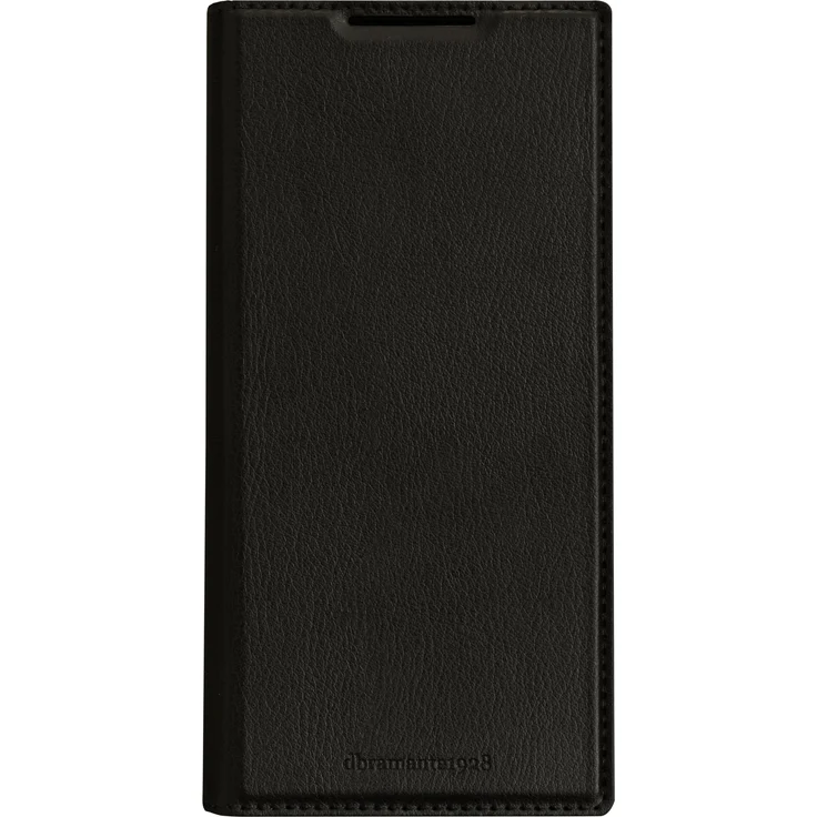 dbramante1928 Oslo Flip-Wallet-Hülle für Samsung Galaxy S23 Ultra, Schwarz, vegan, mit Kartenfach und Kickstand-Funktion