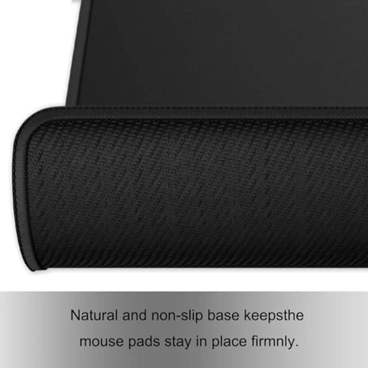 Rcege Großer Gaming-Mauspad 270x210mm mit genähten Kanten, rutschfester Unterlage und wasserresistentem Material für Schreibtischmatte – Bild 2
