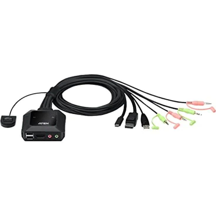 ATEN Adap KVM Switch 2P USB-C DP CS52DP – Bild 1