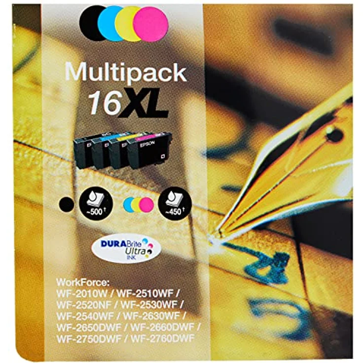 Epson 16XL / C 13 T 16364022 Tintenpatrone schwarz cyan magenta yellow original – Bild 3