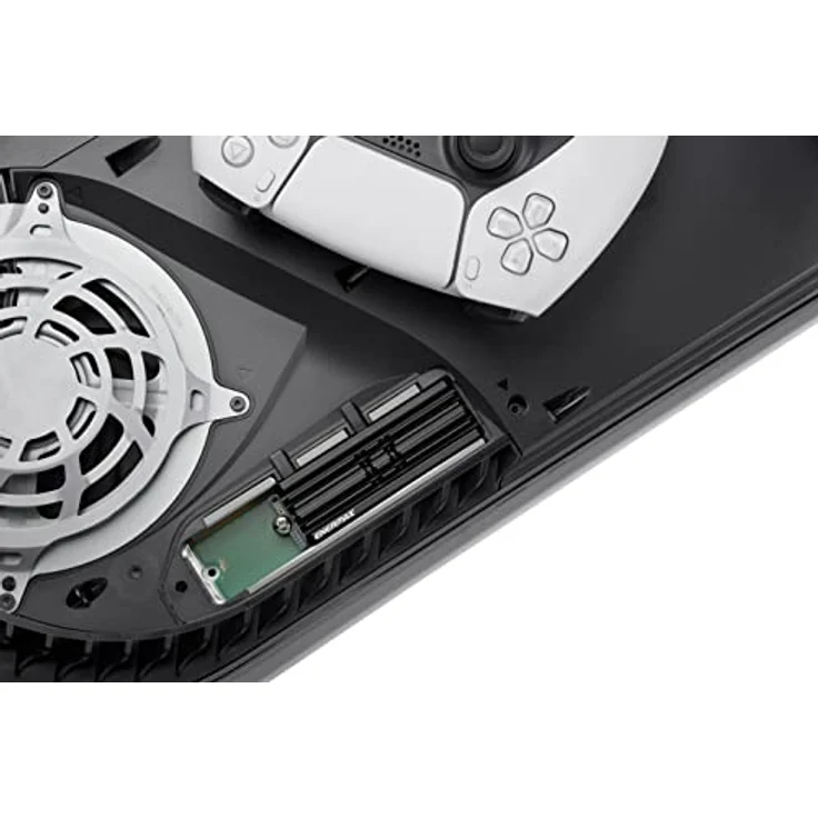Enermax M.2 2280 SSD Aluminium Kühlkörper für PS5/PC; doppelseitig inkl. Wärmeleitpads; ESC001-B, schwarz – Bild 2