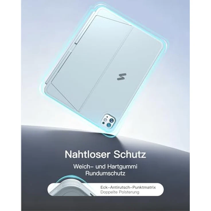 Inateck Hülle mit Tastatur für iPad Air 11 M4/M3/M2 (2026/2025/2024) und iPad Pro 11, 5,1 Zoll, abnehmbar, großes Touchpad, mit Stifthalter, dünn und leicht – Bild 4