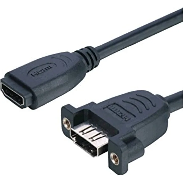 Lyndahl LKPK005 HDMI Adapterkabel f. Frontplattenmontage, 2 x Buchse HDMI-Kabel für Plattenmontage 0,2m