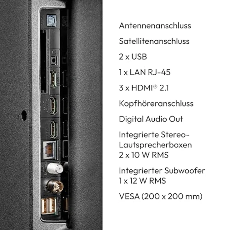 MEDION MD 855300, 55 Zoll 4K Smart-TV mit Dolby Vision HDR, VIDAA Store, Bluetooth, schwarz – Bild 5