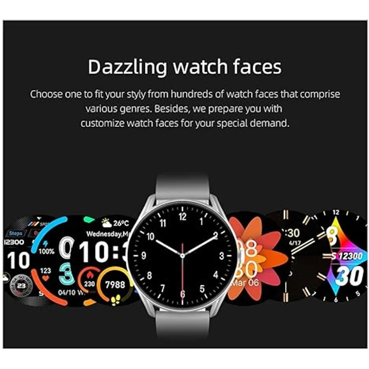 QCY Watch GT, Smartwatch mit 1.43" Retina AMOLED HD Display, Metallrahmen, Gesundheitsüberwachung, 10 Tage Akkulaufzeit und 100+ Sportmodi – Bild 4