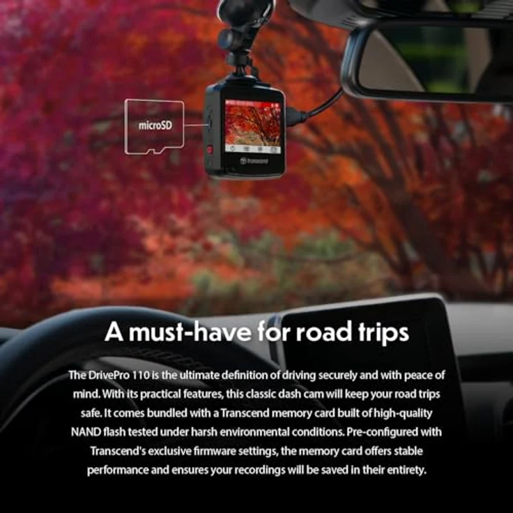 Transcend TS-DP110M-32G DrivePro 110 Dash Camera Dashcam – Bild 6