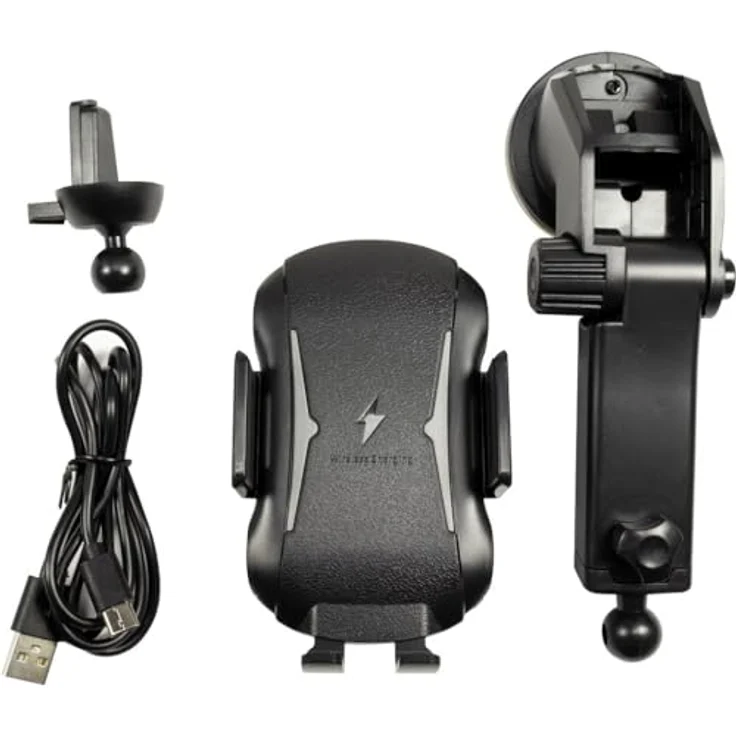 Inter-Tech MTH-100 Kfz-Schnellladegerät 10W Qi Wireless, schwarz, kompakt und leicht (105 g) – Bild 3