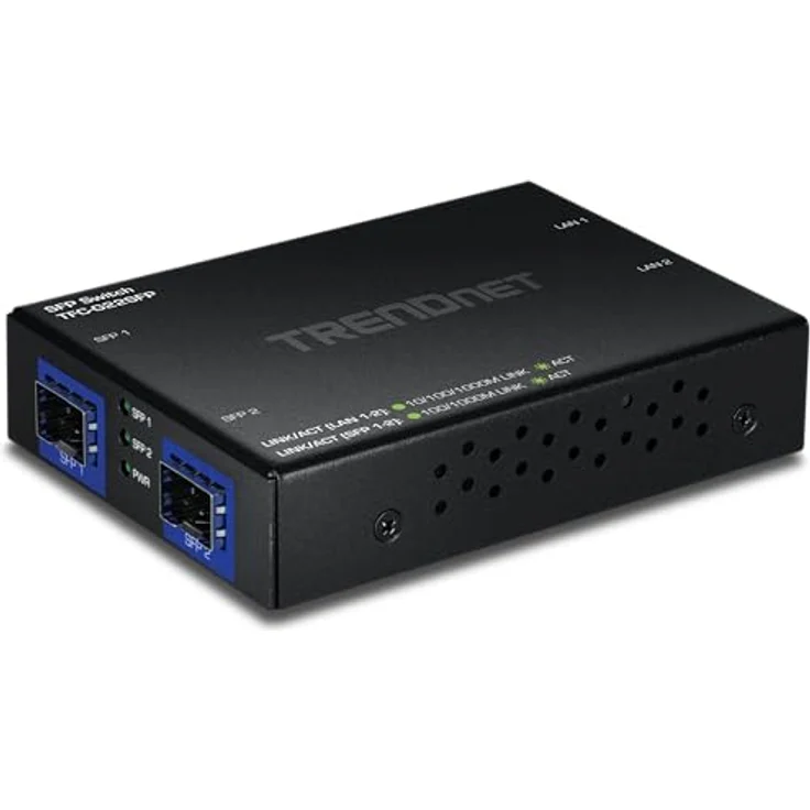 Trendnet 4-Port Gigabit Switch, unmanaged Netzwerk Switch mit 8 Gbit/s Kapazität, lüfterlosem Design, Schwarz – Bild 1