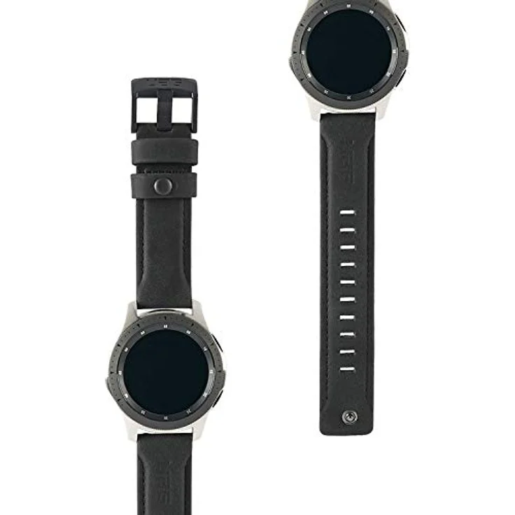 Urban Armor Gear Leder Strap Armband Samsung Galaxy Watch 46 mm, Gear S3 Frontier & Classic, Watch Active 2 44 mm (Designed für Samsung Smartwatches, Ersatzband aus Leder) - schwarz – Bild 7