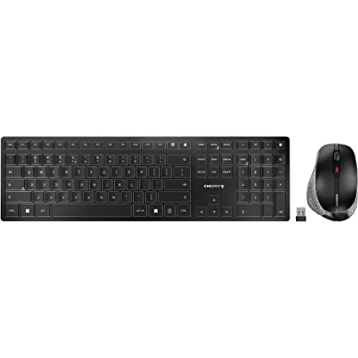 CHERRY DW 9500 SLIM KEYBOARD COMBO (Eng. Int., Kabellos), Tastatur, Grau, Schwarz – Bild 6