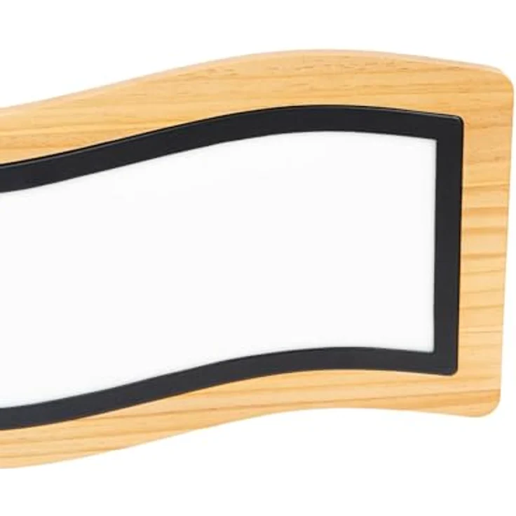 Lucande LED Deckenlampe dimmbar über Wandschalter, Deckenleuchte Holz 17W LED, warmweiß 3000K, Wohnzimmerlampe, Deckenleuchte Esszimmer in Natural Style – Bild 5
