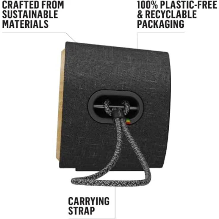 House of Marley Bluetooth-Lautsprecher Get Together Mini 2 (15 h, Akkubetrieb), Bluetooth Lautsprecher, Gelb, Schwarz – Bild 3