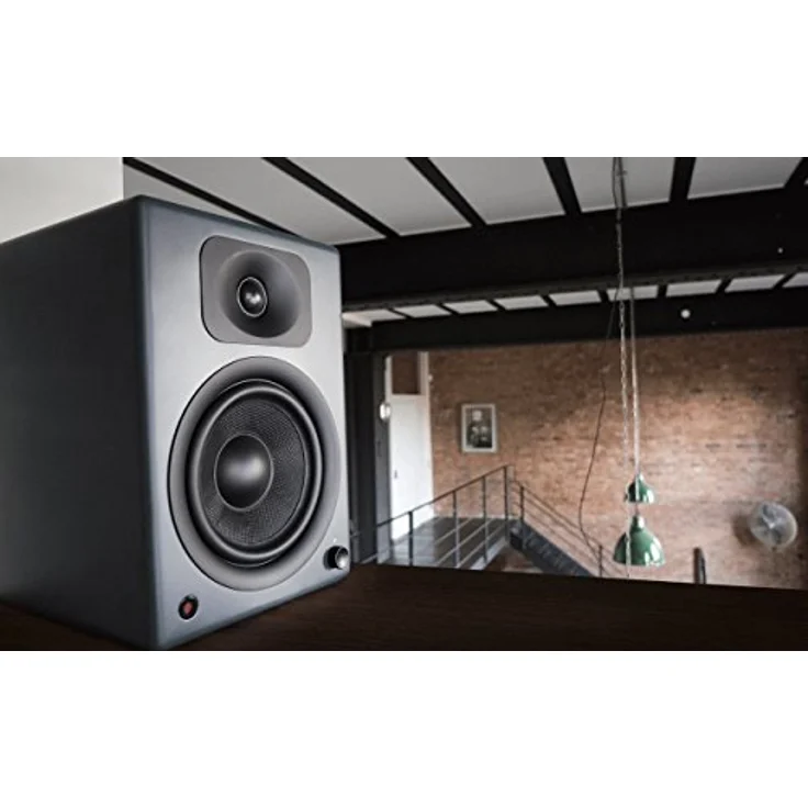 wavemaster TWO PRO stone gray Regallautsprecher-System (110 Watt) mit Bluetooth-Streaming, digitalen Anschlüssen und IR-Fernbedienung Aktiv-Boxen Nutzung für TV-Tablet-Smartphone, dunkelgrau (66352) Regallautsprecher - 110 Watt - schwarz – Bild 4