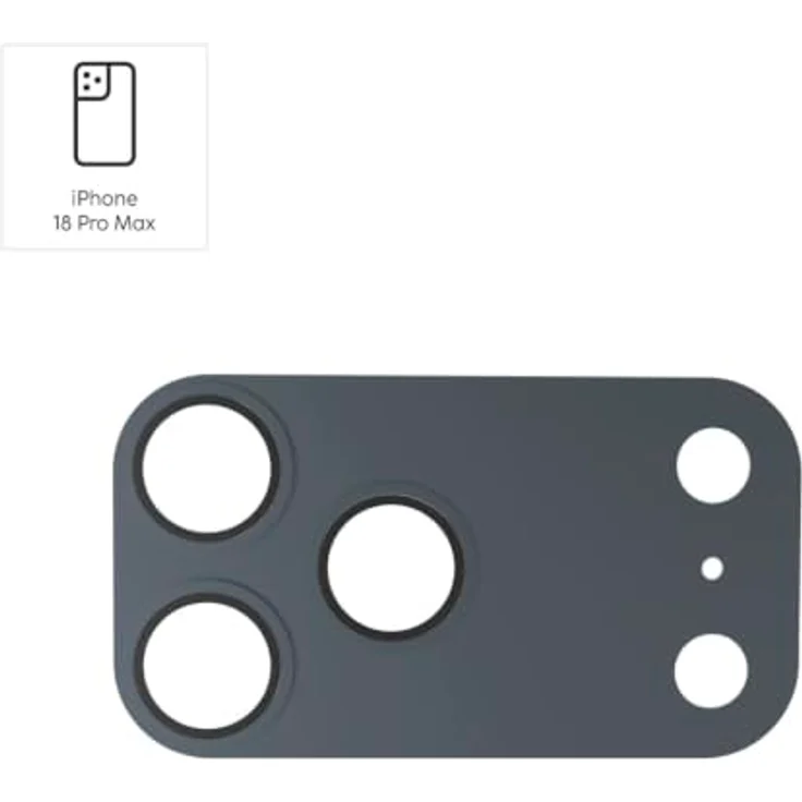 Hama Cam Protect Pro, Kameraschutzglas für Apple iPhone 18 Pro Max, dunkelgrau – Bild 2