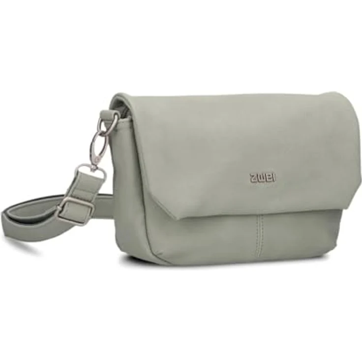 Zwei Mademoiselle.M Messenger, 28 cm Laptop-Tasche aus 100% Polyurethan, weiss – Bild 1