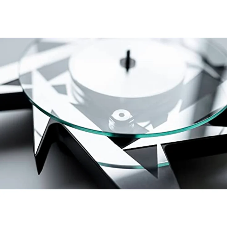 Pro-Ject Metallica Artist Collection Plattenspieler (Manuell), schwarzer Plattenspieler mit Glasteller und 8,6-Zoll-S-Tonarm – Bild 3