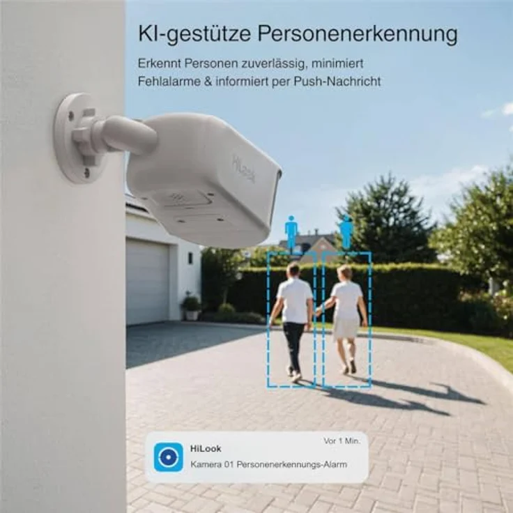 HiLook PoE Überwachungskamera 4K 8MP mit 180° Panoramasicht, Nachtsicht & Zwei-Wege-Audio, wetterfest – Bild 4