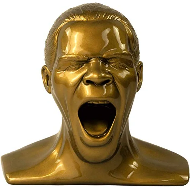 OEHLBACH Scream Unlimited Plus - exklusiver Kopfhörerständer in Form des legendären Oehlbach-Kopfes - Optimale Aufbewahrung von größeren Over-/On-Ear Kopfhörer (Made in Germany) Handmade Gold