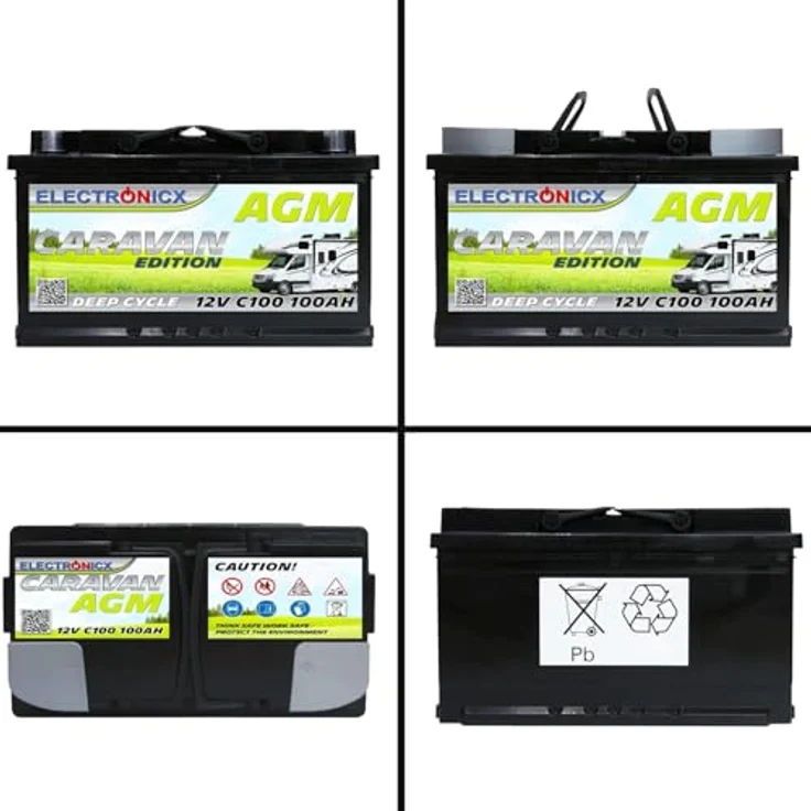 Electronicx Caravan Edition AGM Batterie 100AH 12V - Wartungsfreie Versorgungsbatterie für Wohnmobile, Boote und Solaranlagen – Bild 8