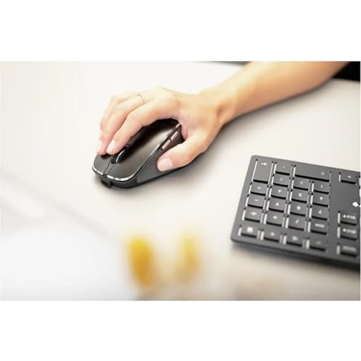 Cherry DW 9500 Slim - Tastatur-und-Maus-Set kabellos - 2.4 GHz, Bluetooth 4.0 - AZERTY - Französisch - Tastenschalter: Cherry SX - Grau, Schwarz – Bild 6