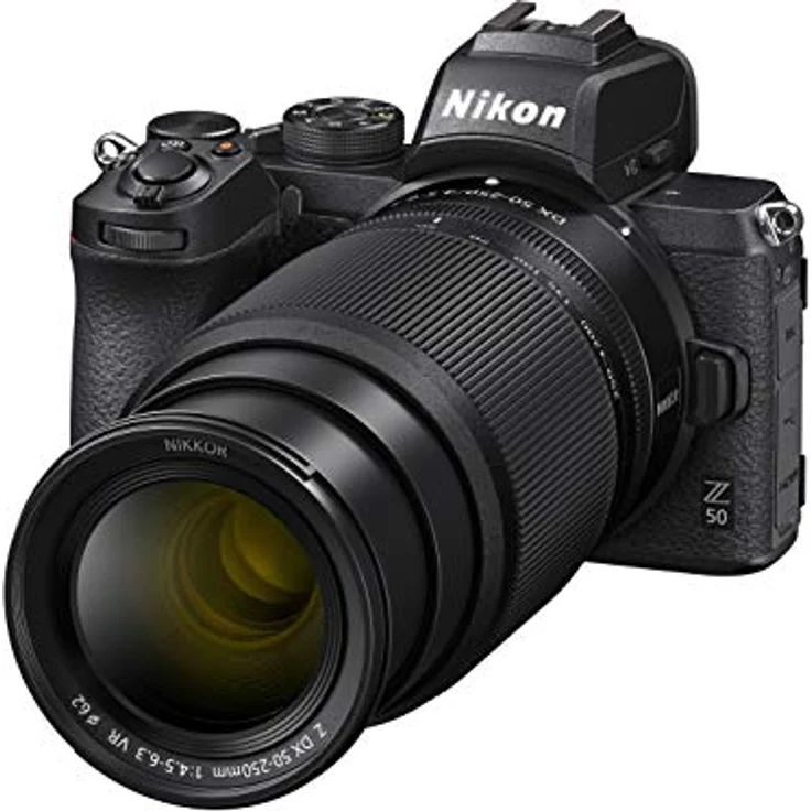 Nikon Z 50 Spiegellose Kamera im DX-Format mit 16-50mm 1:3,5-6,3 VR und 50-250mm 1:4,5-6,3 VR (20,9 MP, OLED-Sucher mit 2,36 Mill. Bildpunkten, Hybrid-AF mit Fokus-Assistent, 4K UHD Video) – Bild 1