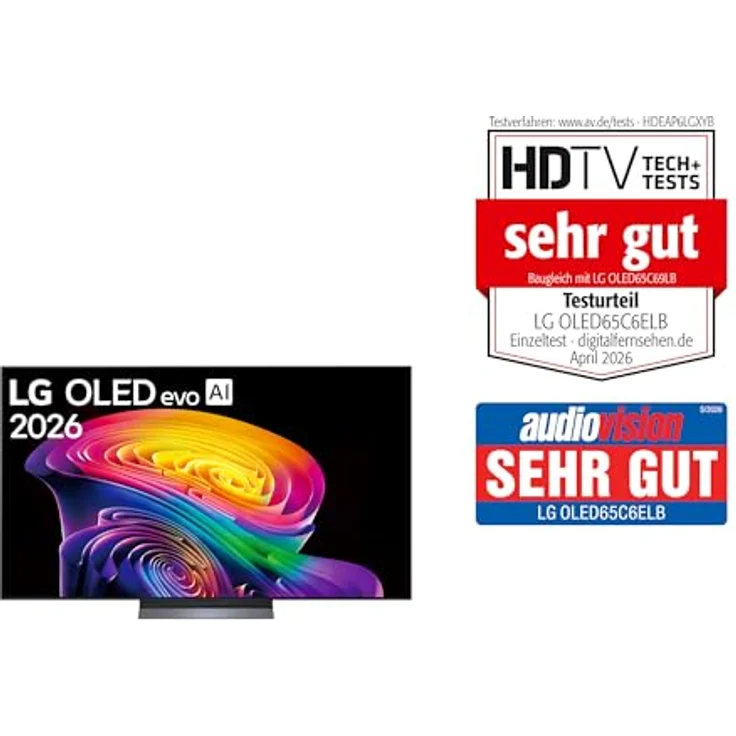 LG OLED65C6ELB, 65 Zoll 4K OLED evo AI TV mit α11 Gen3 4K AI Prozessor, 120Hz (VRR bis 165Hz), webOS 26, Dolby Vision und Dolby Atmos – Bild 2
