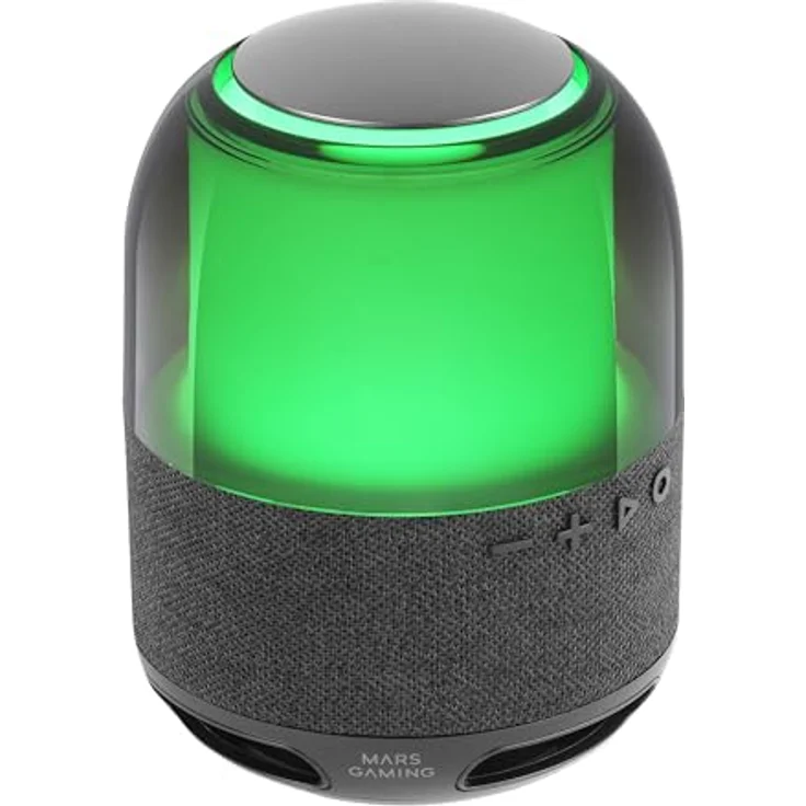 Mars Gaming MS-Flow, tragbarer Bluetooth-Lautsprecher 15W mit 360° RGB Beleuchtung, 57mm DeepBass-Treiber, Bluetooth 5.3 und MicroSD, Schwarz – Bild 1