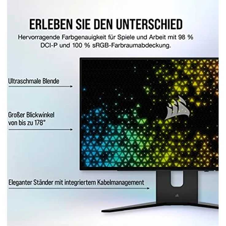 Corsair XENEON 27QHD240 27-Zoll-OLED-Gaming-Monitor - 2560 x 1440, 240Hz, 0,03ms, NVIDIA G-SYNC-Kompatibel, AMD FreeSync™ Premium, DisplayHDR10, HDMI 2.1, DisplayPort 1.4, USB-C 3.1 - Schwarz – Bild 5