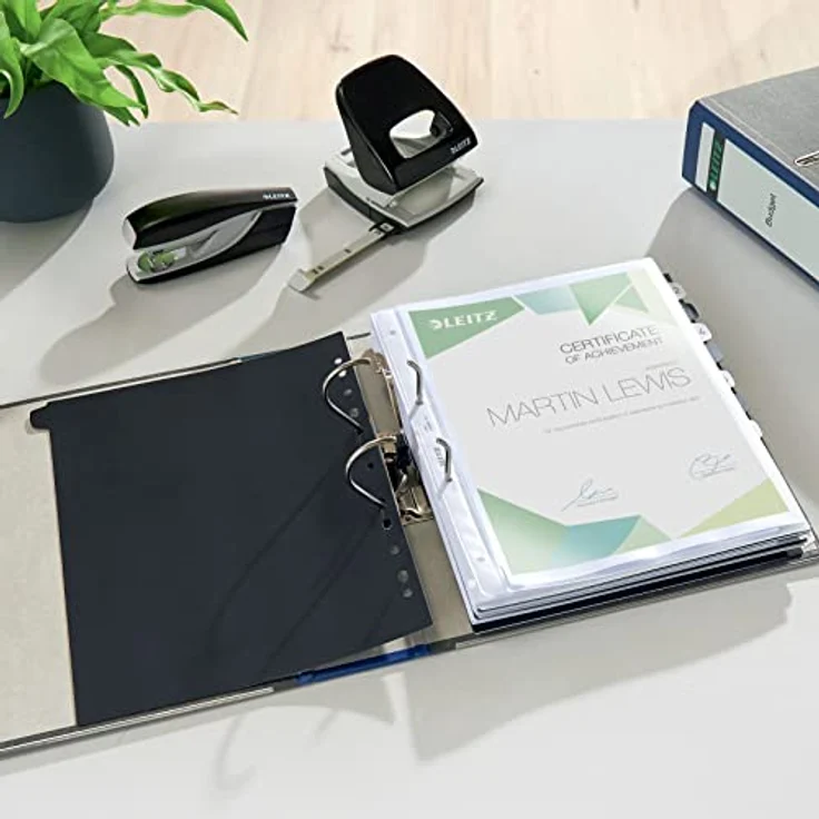 Leitz 1080-50-35 Ordner, A4, breit, Karton, blau – Bild 8