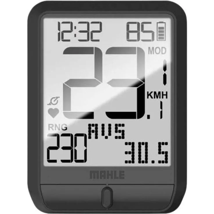 Mahle Pulsar One, Drahtloser Velocomputer mit LCD-Anzeige, ANT+ Übertragung, wasserdicht, kompakt