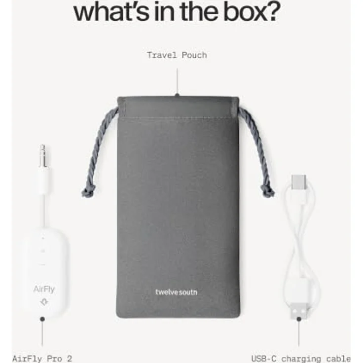 Twelve South AirFly Pro 2, Bluetooth-Audio-Transmitter für Klinke/USB-C, Weiß – Bild 8