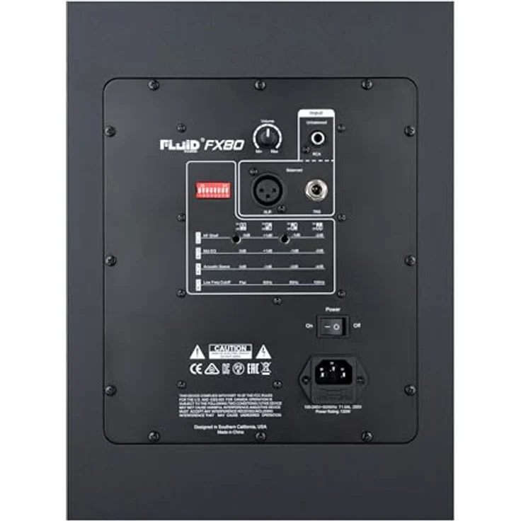 Fluid Audio FX80 V2, Studiomonitor mit 8 Zoll Koaxial-Lautsprechern, 40W RMS, 2-Wege-System und fortschrittlicher Waveguide-Technologie, Paarweise, Schwarz – Bild 2