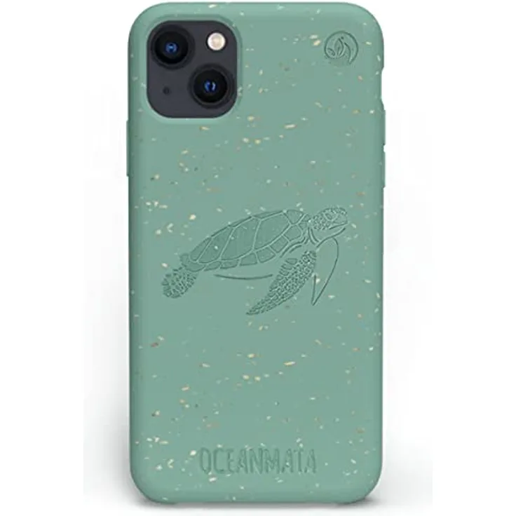 Oceanmata - iPhone 13 Mini Hülle Grün - iPhone 13 Mini Cover - Handyhülle iPhone 13 Mini -Biologische Apple iPhone Hülle Ozean Plastik Nachhaltig